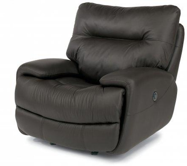 flexsteel evian leather power reclining sofa in bone