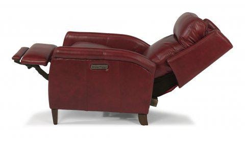 flexsteel red leather recliner