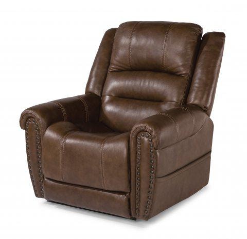 Flexsteel Oscar Leather Power Lift Recliner with Power Headrest 1591