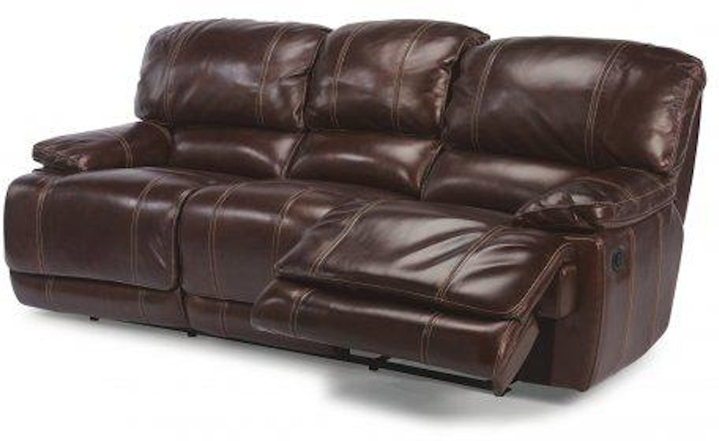 flexsteel belmont leather sofa