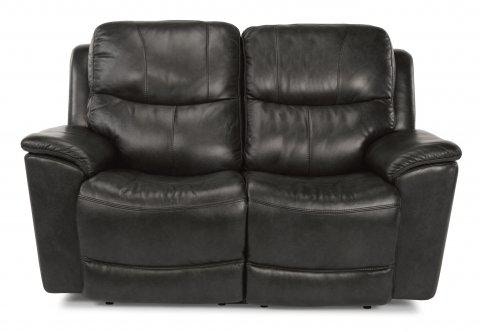 Flexsteel Cade Leather Power reclining Loveseats with Power Headrests