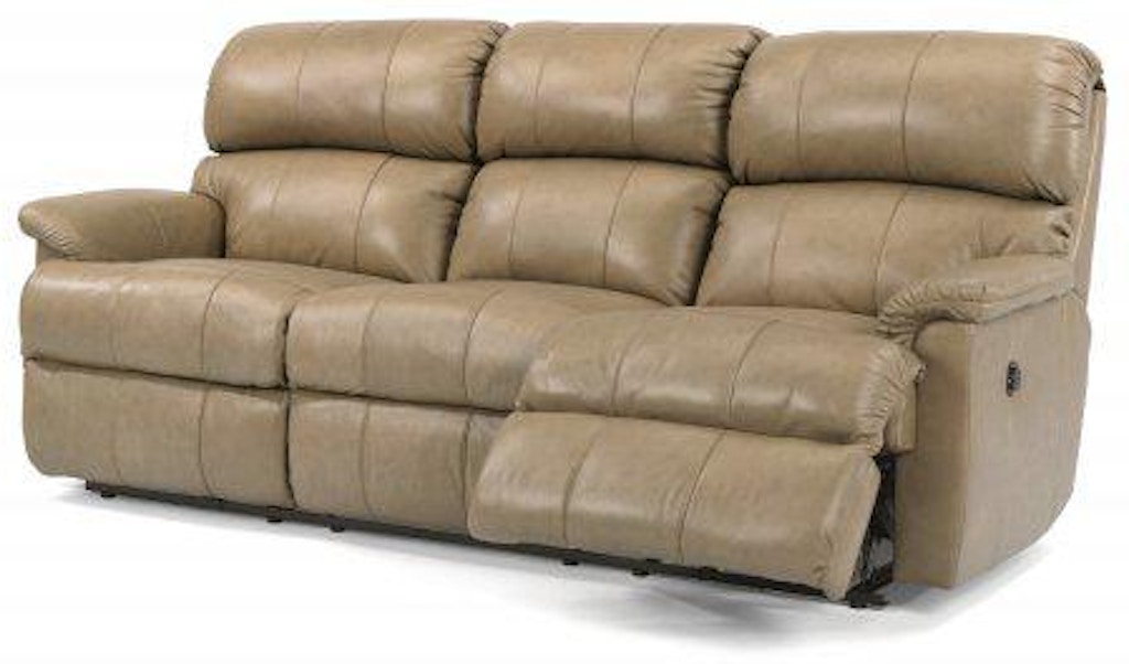flexsteel chicago leather reclining sofa