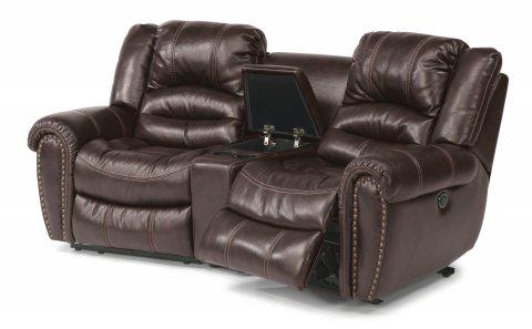 Flexsteel Town Leather Power Reclining Sectional 1010SECTP Portland