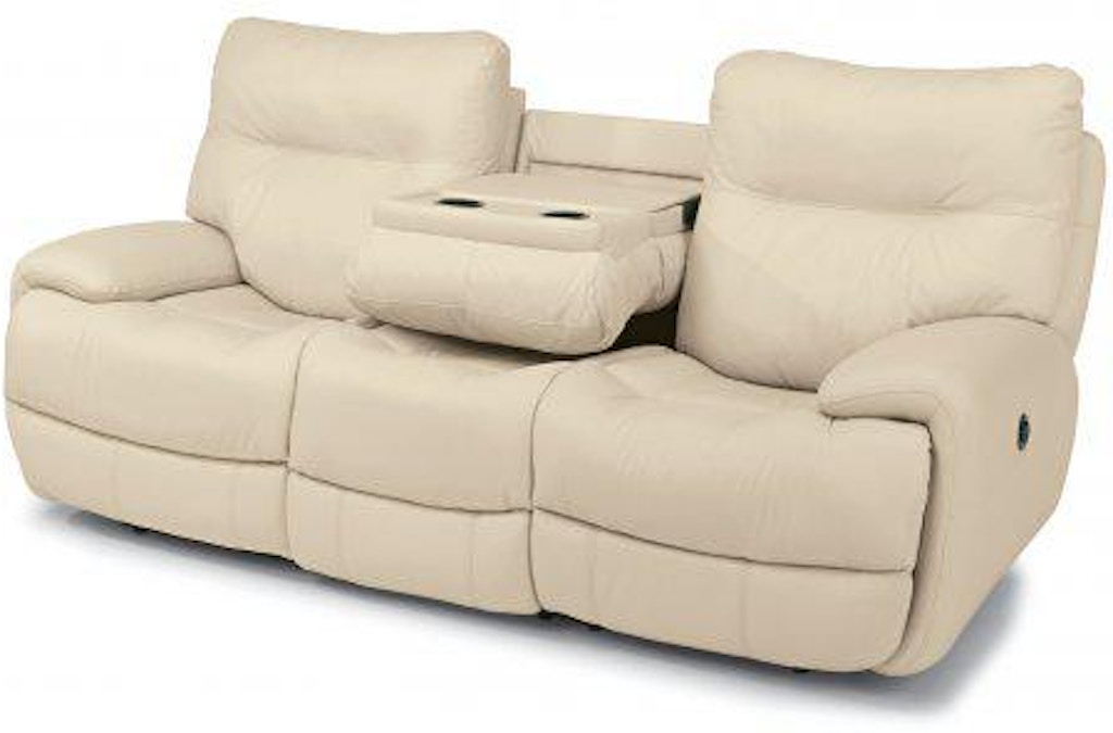 flexsteel evian leather power reclining sofa