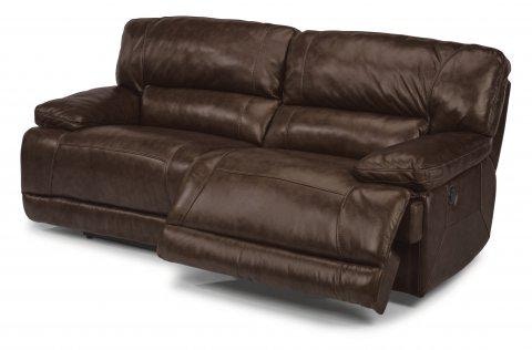 Flexsteel Fleet Street Leather Power Reclining Sofa 123762P Portland, OR Key Home Furnishings