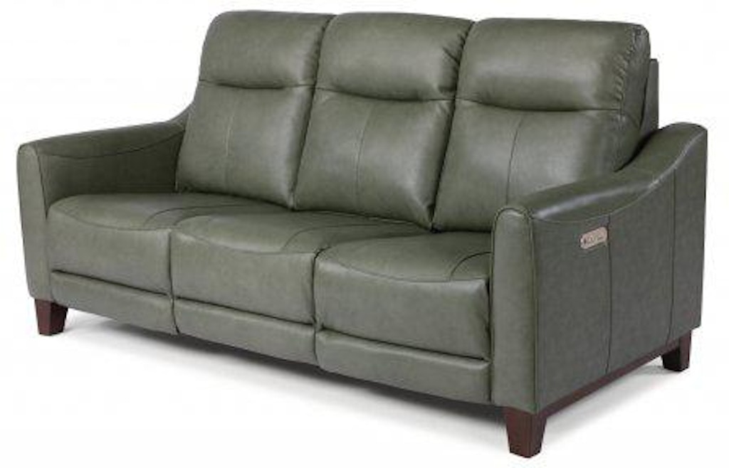flexsteel living room leather power reclining sofa