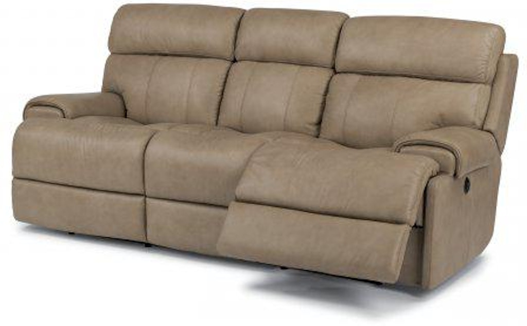 flexsteel miles leather power reclining sofa