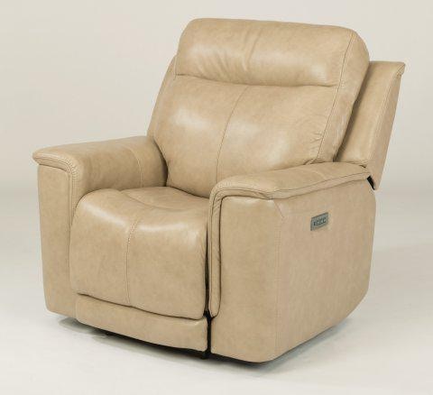 flexsteel miller leather power reclining sofa with power headrests