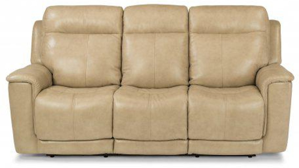 Flexsteel Miller Leather Power Reclining Sofa with Power