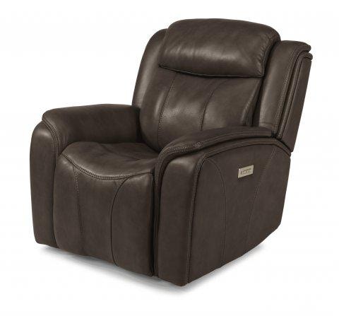 Flexsteel Paisley Leather Power Recliner with Power Headrest 147550PH
