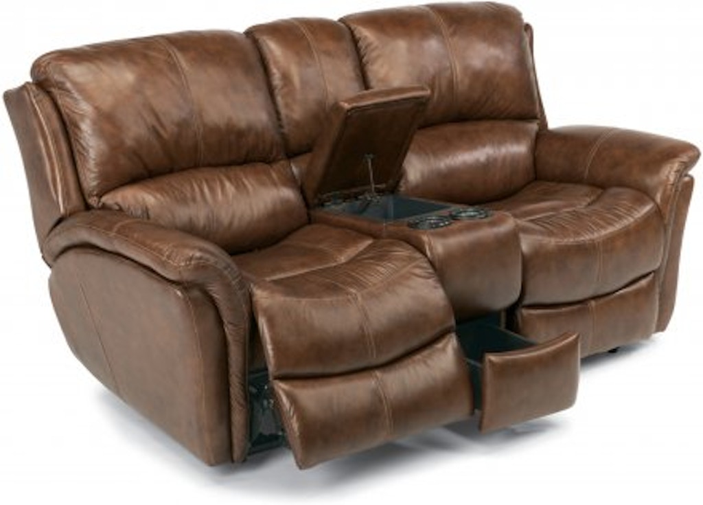 flexsteel leather reclining sofa and loveseat