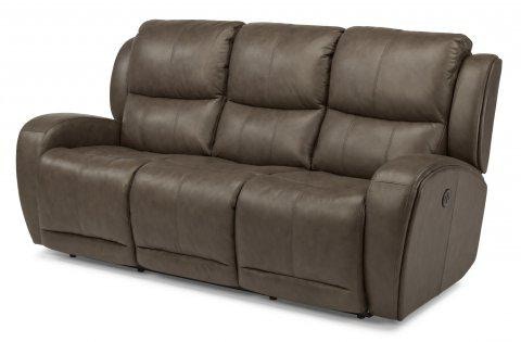 Flexsteel Chaz Leather Power Reclining Sofa 1839-62P - Portland