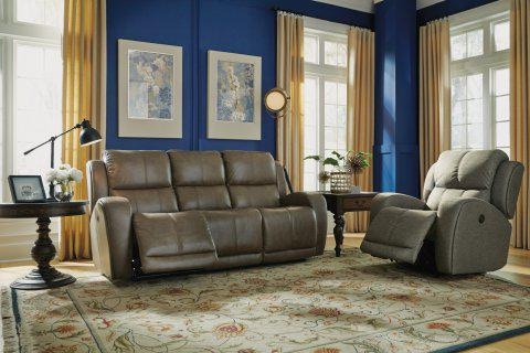 Flexsteel Chaz Leather Power Reclining Sofa 183962P Portland, OR Key Home Furnishings