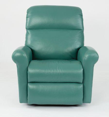 Teal store leather recliner