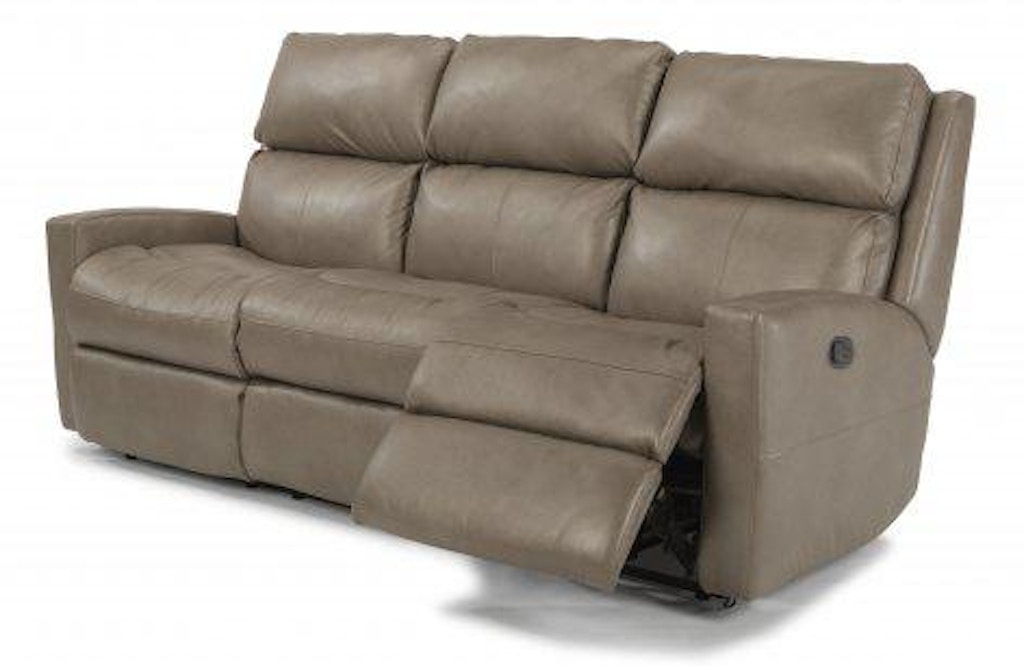 flexsteel top grain leather sofa