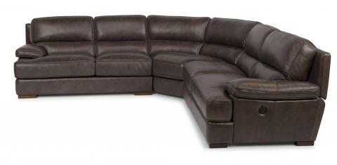 Flexsteel leather outlet sectional