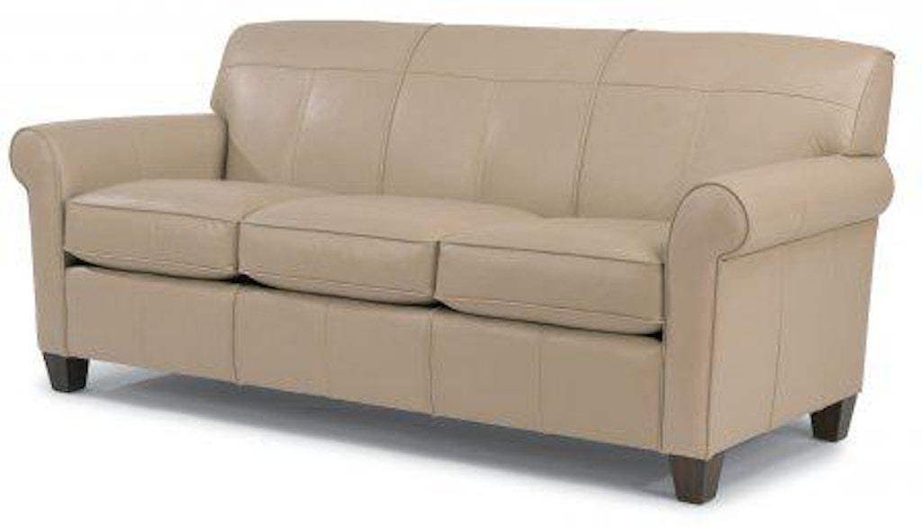 flexsteel wayne leather sofa