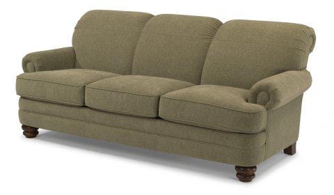 Flexsteel Bay Bridge Leather Sofa Without Nailhead Trim B3790-31 ...