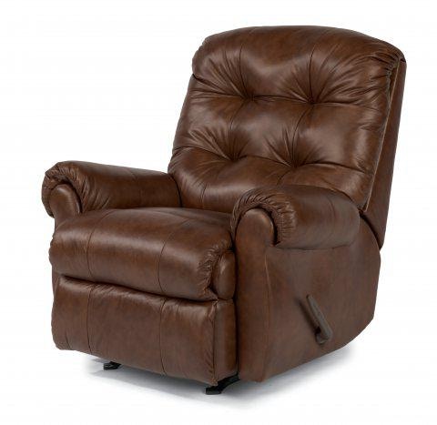 Flexsteel Torrence Leather Swivel Gliding Recliner 387753 Portland