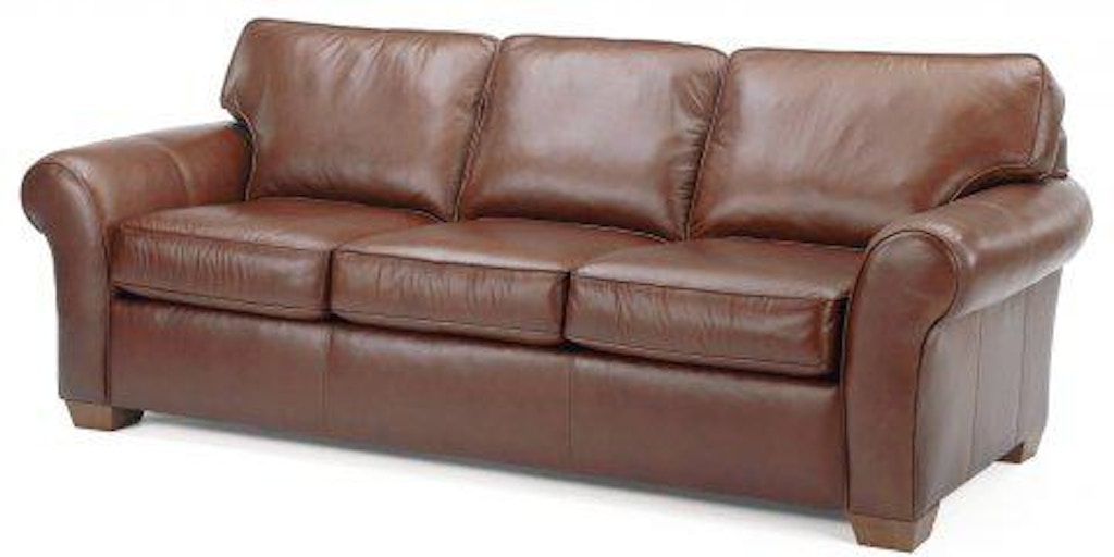 three cushion leather sofa