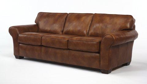 Flexsteel Vail Leather ThreeCushion Sofa 330531 Portland, OR Key