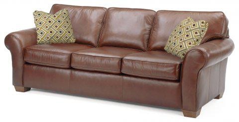  Flexsteel Vail Leather Three-Cushion Sofa 3305-31 