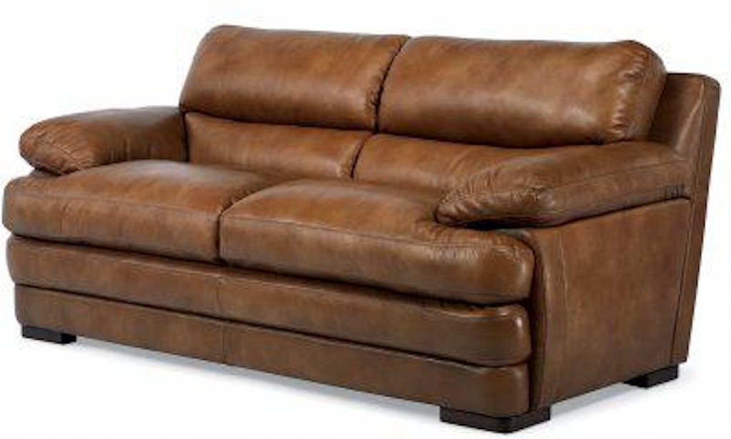 attached cushions leather sofa