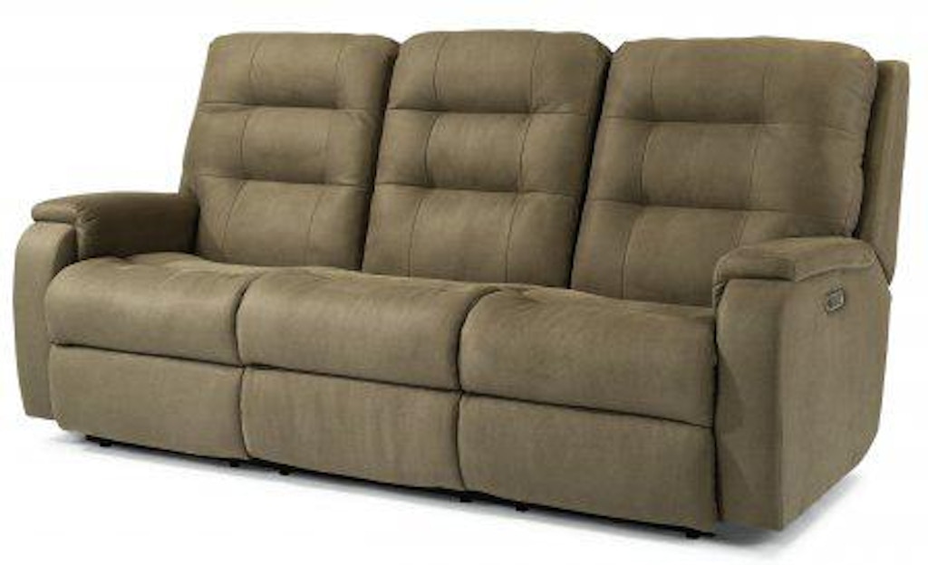 flexsteel leather sofa with power reclining and lumbar