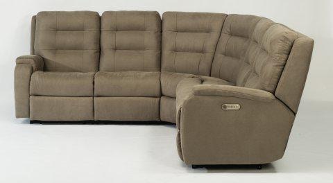 Flexsteel Arlo Power Reclining Sectional with Power Headrests and