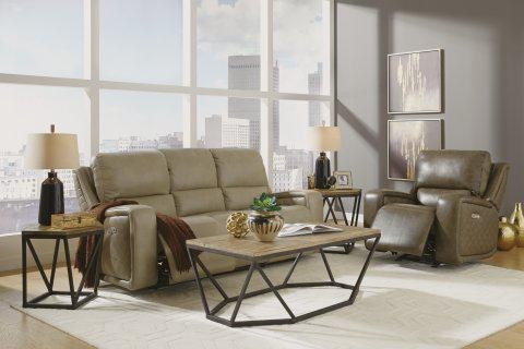 Flexsteel Blade Power Reclining Sofa with Power Headrests 1827
