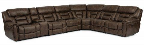 Flexsteel Buster Power Reclining Sectional with Power Headrests 1880