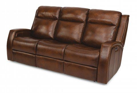 Flexsteel Mustang Power Reclining Sofa with Power Headrests 187362PH