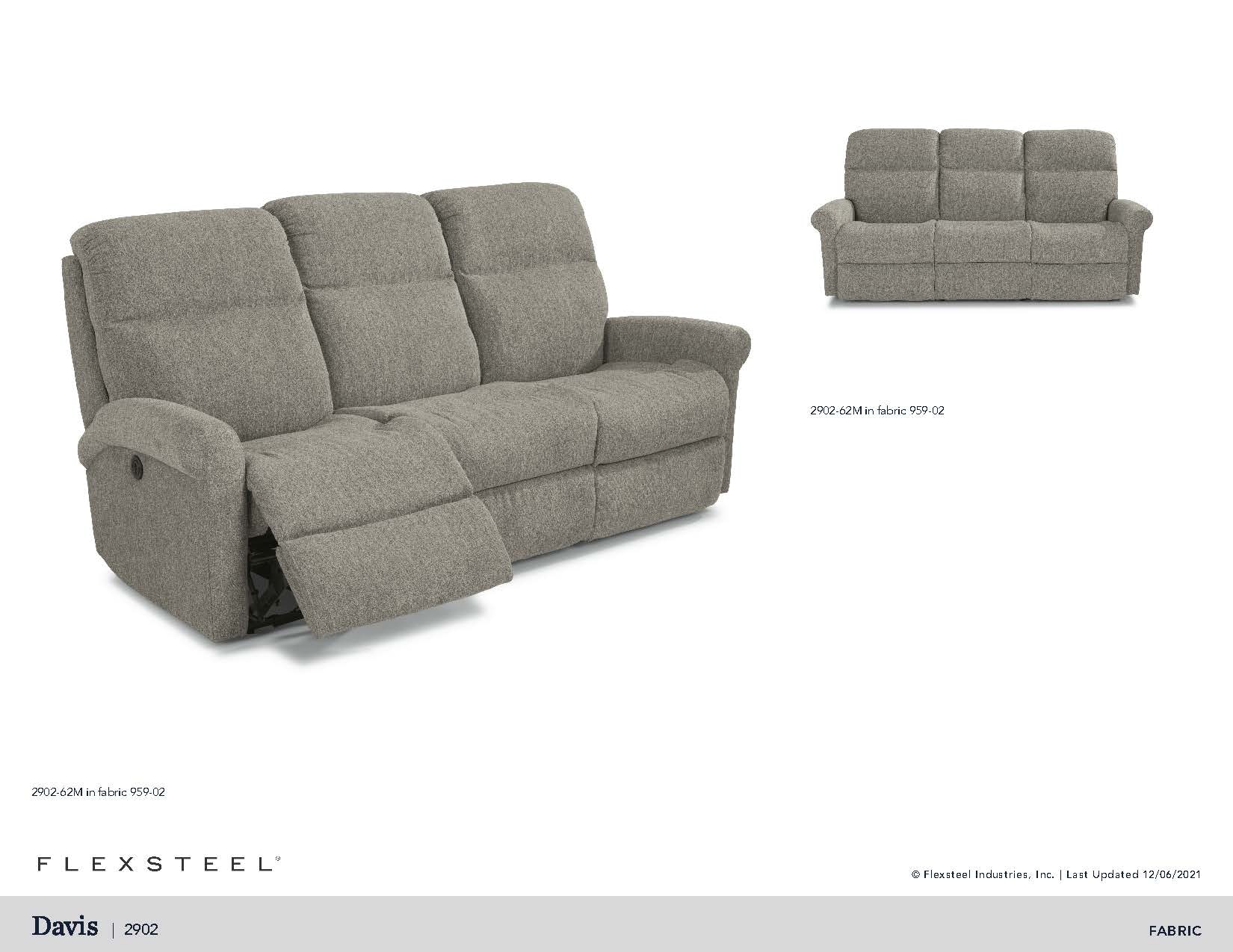 Flexsteel Davis Fabric Power Reclining Sofa with Power Headrests - Thumbnail 4