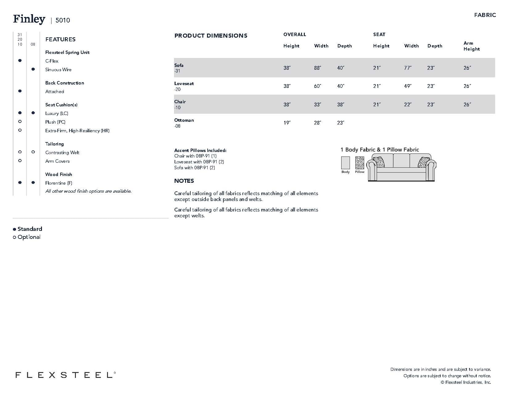 Flexsteel Finley Fabric Sofa 50103111602 Portland, OR Key Home Furnishings