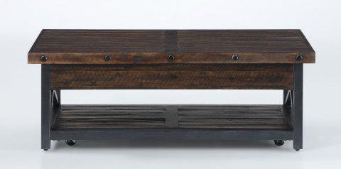 Flexsteel Carpenter Rectangular Lift Top Coffee Table with Casters 6722