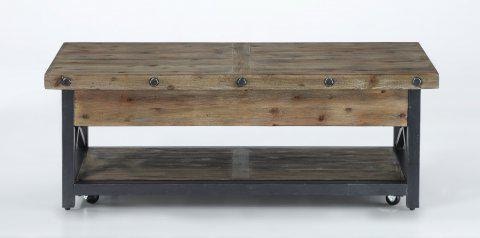 Flexsteel Carpenter Rectangular Lift Top Coffee Table with Casters 6723