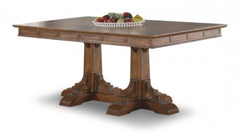 rectangular pedestal dining table with leaf