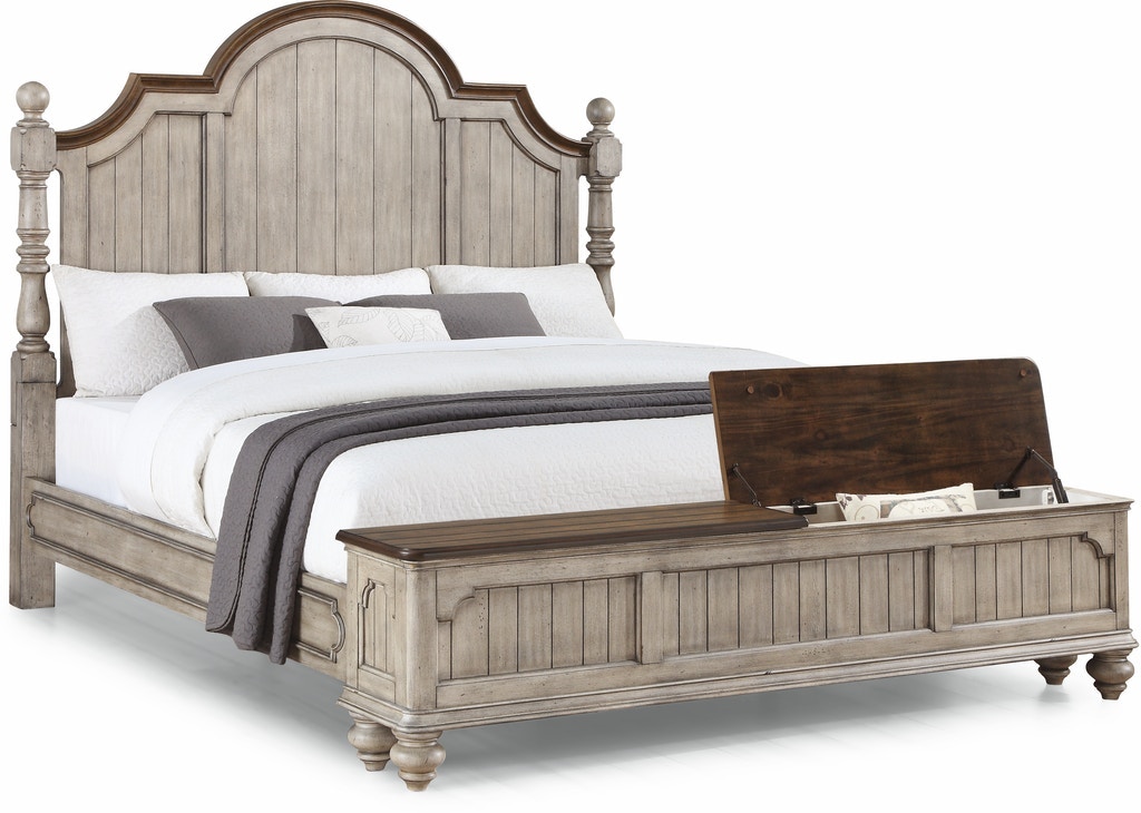 Flexsteel Plymouth Queen Poster Storage Bed - Thumbnail 2