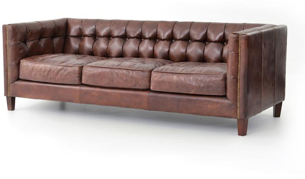four hands leather sofa review