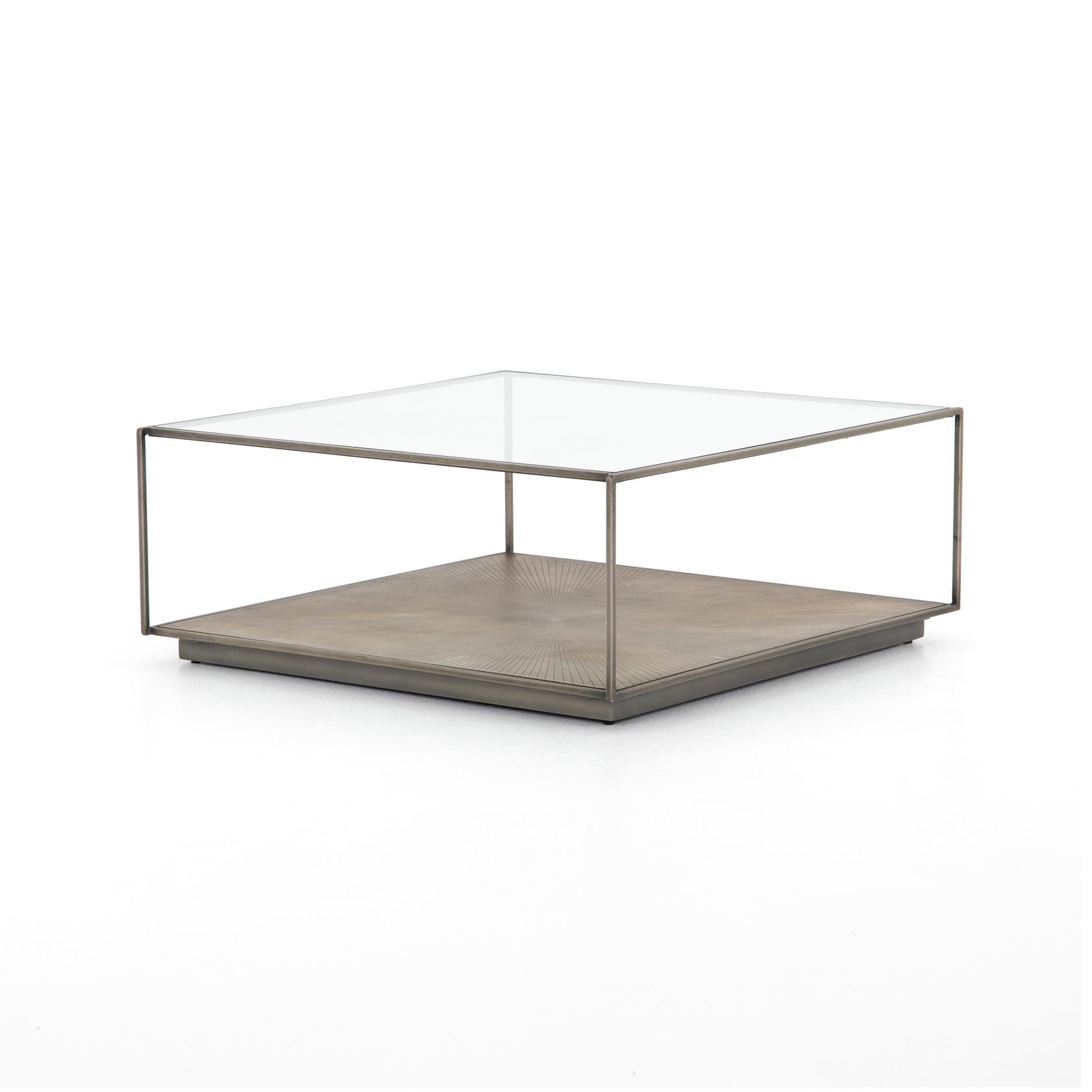 abel sunburst square coffee table