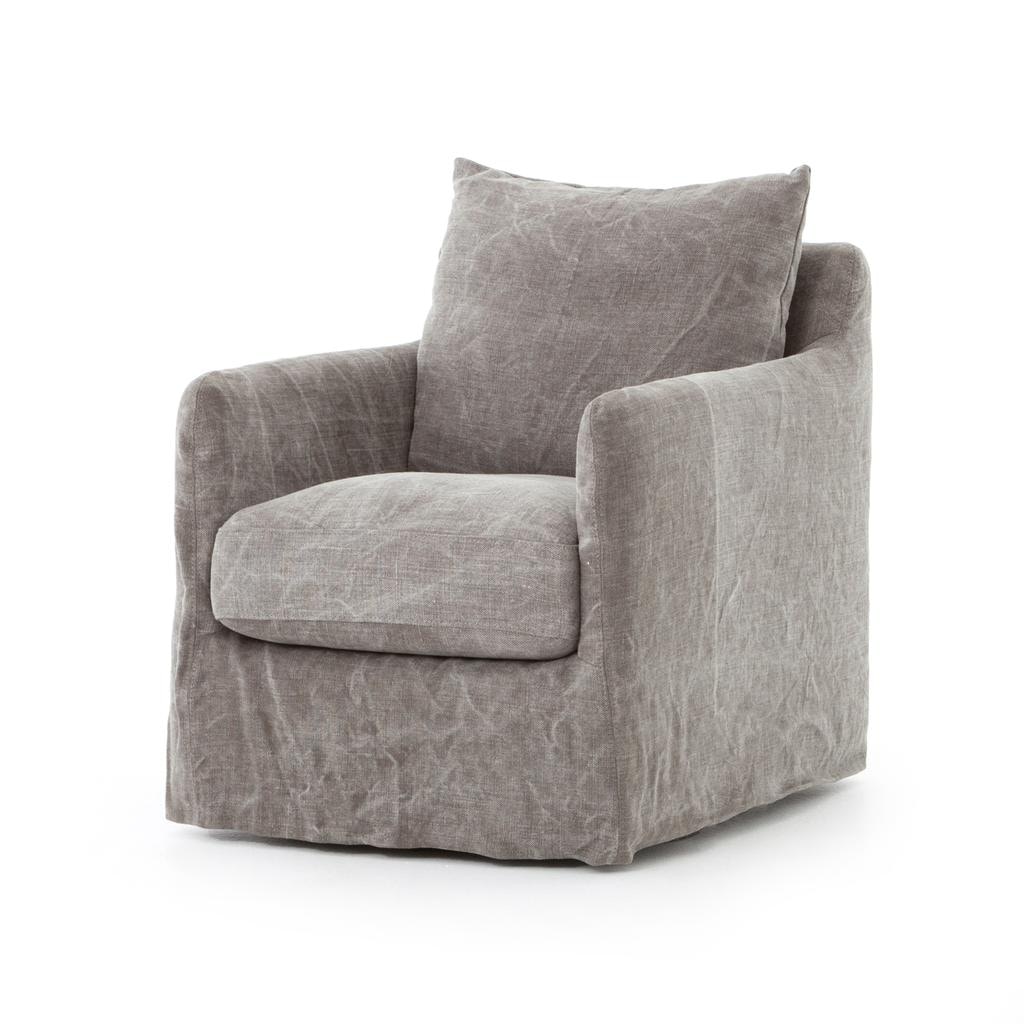 Four hands banks swivel outlet chair