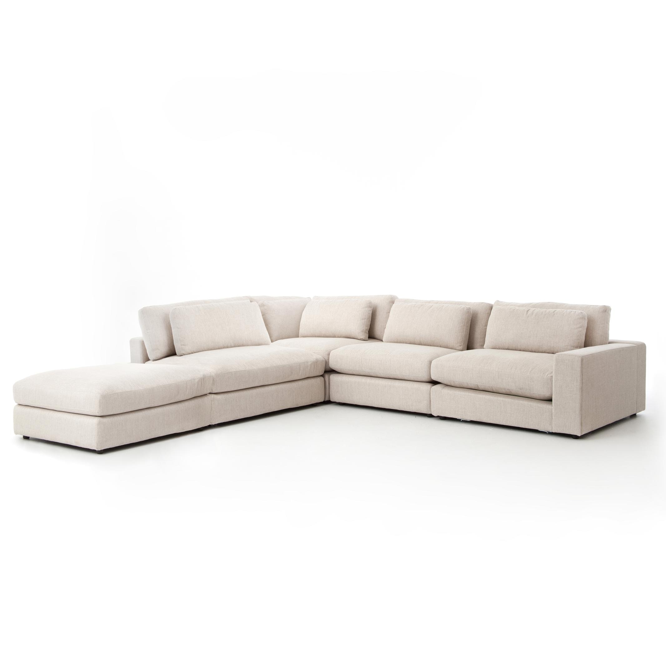 Four Hands Bloor 4 Piece Raf Sectional W Ottoman UATR-066-377-S3