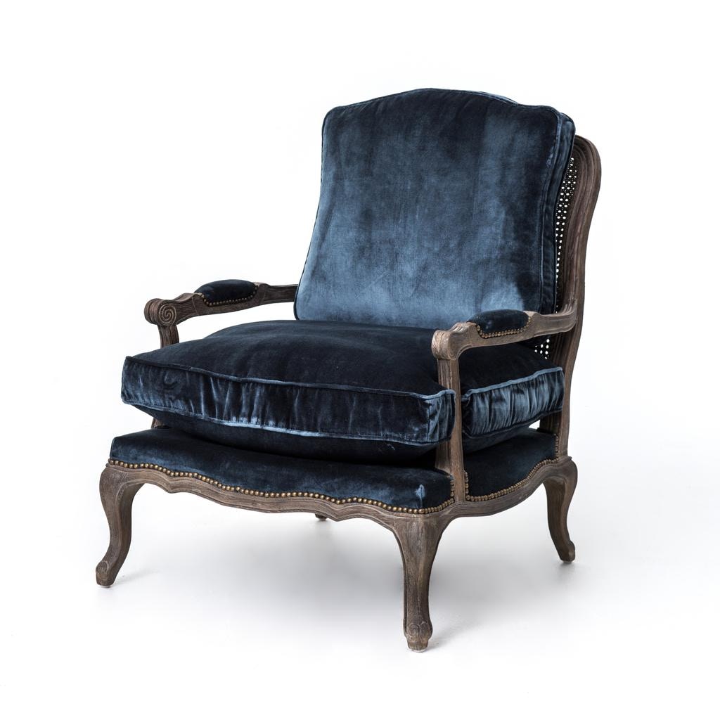 blue bergere chair