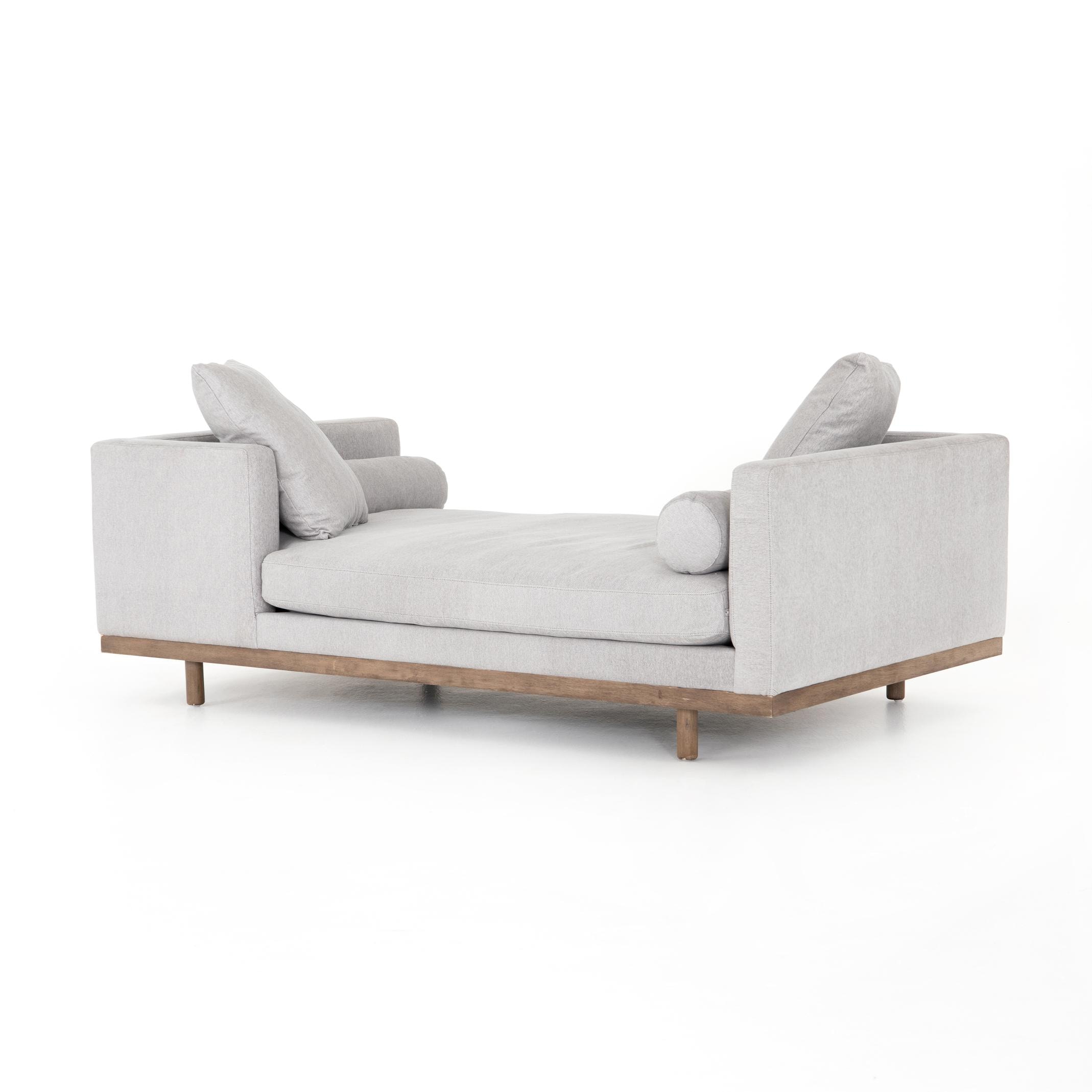 Four Hands Brady Tete A Tete Chaise Vail Silver CKEN-30271-865P