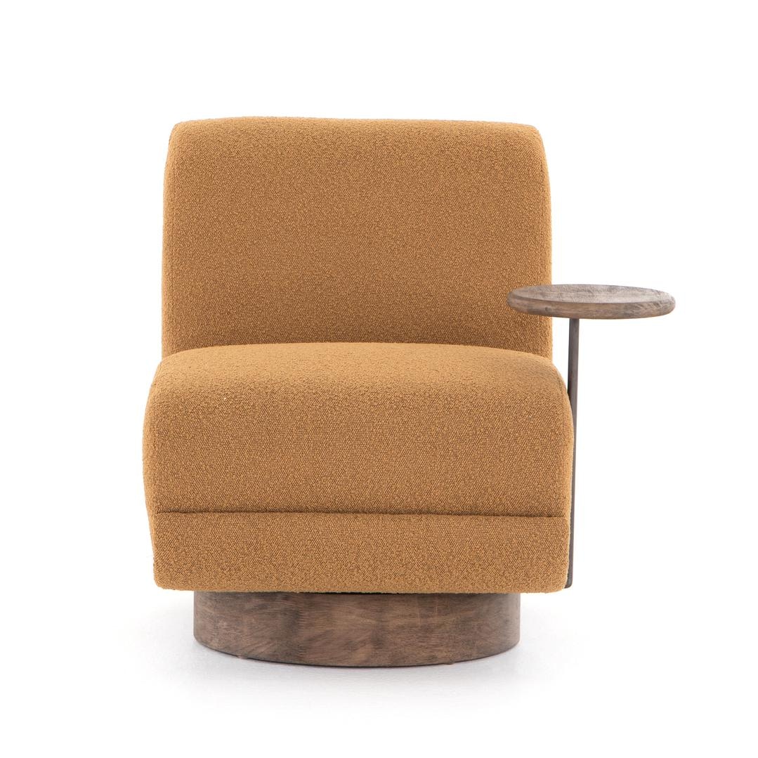 Four Hands Bronwyn Swivel Chair plus Table 227894002 Portland, OR