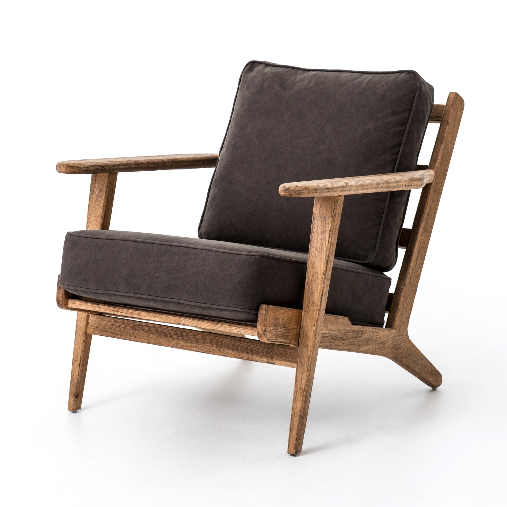 Four Hands Brooks Lounge Chair Stonewash Dark Green 105917-008