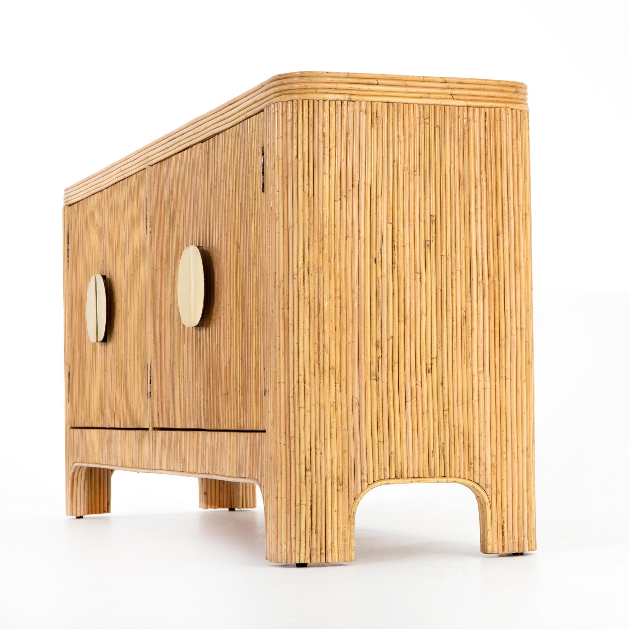 Four Hands Claire Sideboard Honey Rattan JLAN 243 Portland OR Key Home Furnishings