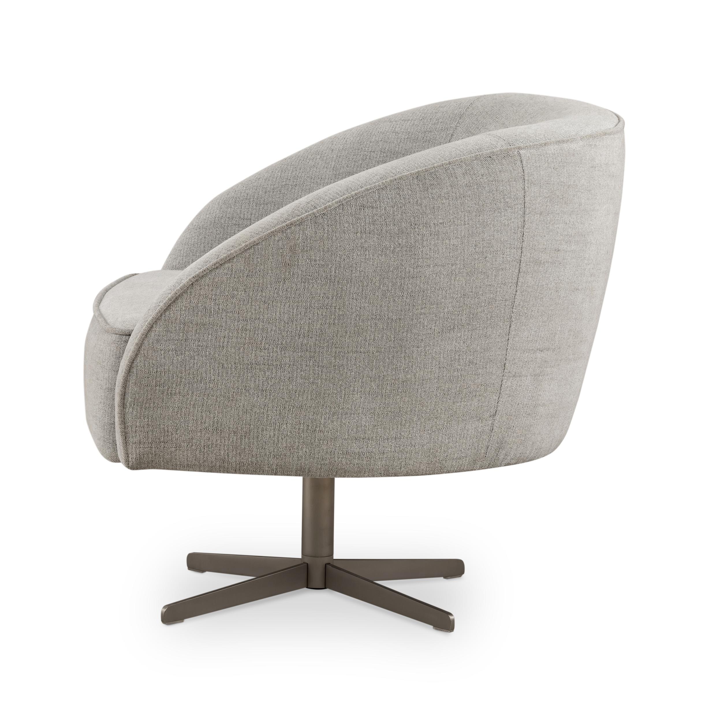 Four Hands Dallas Swivel Chair Burma Pebble 223370002 Portland, OR