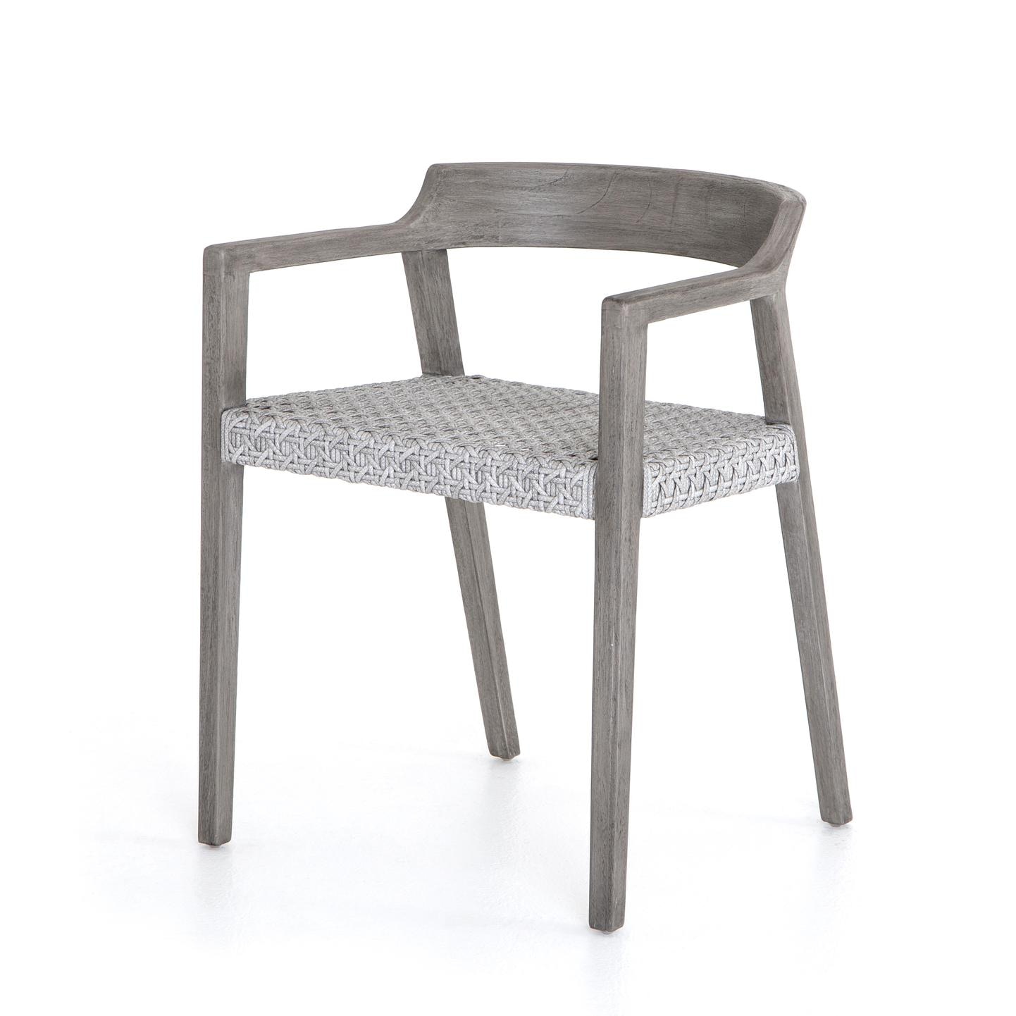Four Hands Elva Outdoor Dining Chair Weathered Grey Jlan 249a Portland Or Key Home Furnishings
