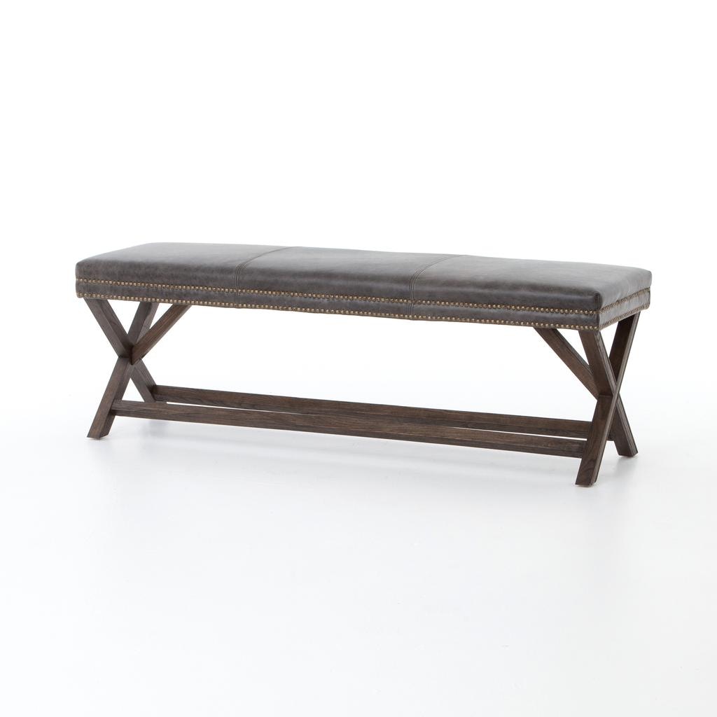 Four hands on sale leather bench